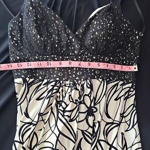 Black and White Floral Dress